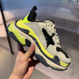 Balenciaga Triples New Thick Soles Sneakers For Men And Women Yellow
