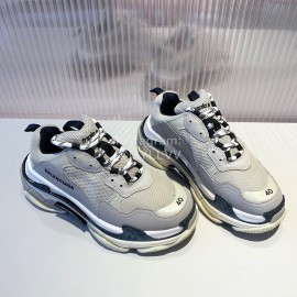 Balenciaga Triples New Thick Soles Sneakers For Men And Women Gray