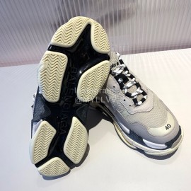 Balenciaga Triples New Thick Soles Sneakers For Men And Women Gray