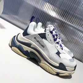 Balenciaga Triples New Thick Soles White Sneakers For Men And Women 