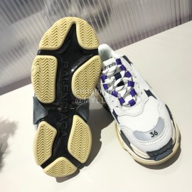 Balenciaga Triples New Thick Soles White Sneakers For Men And Women 