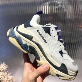 Balenciaga Triples New Thick Soles White Sneakers For Men And Women 
