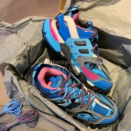 Balenciaga Triples New Blue Thick Soles Sneakers For Men And Women 