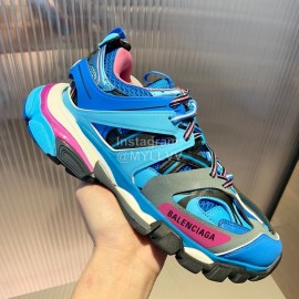 Balenciaga Triples New Blue Thick Soles Sneakers For Men And Women 