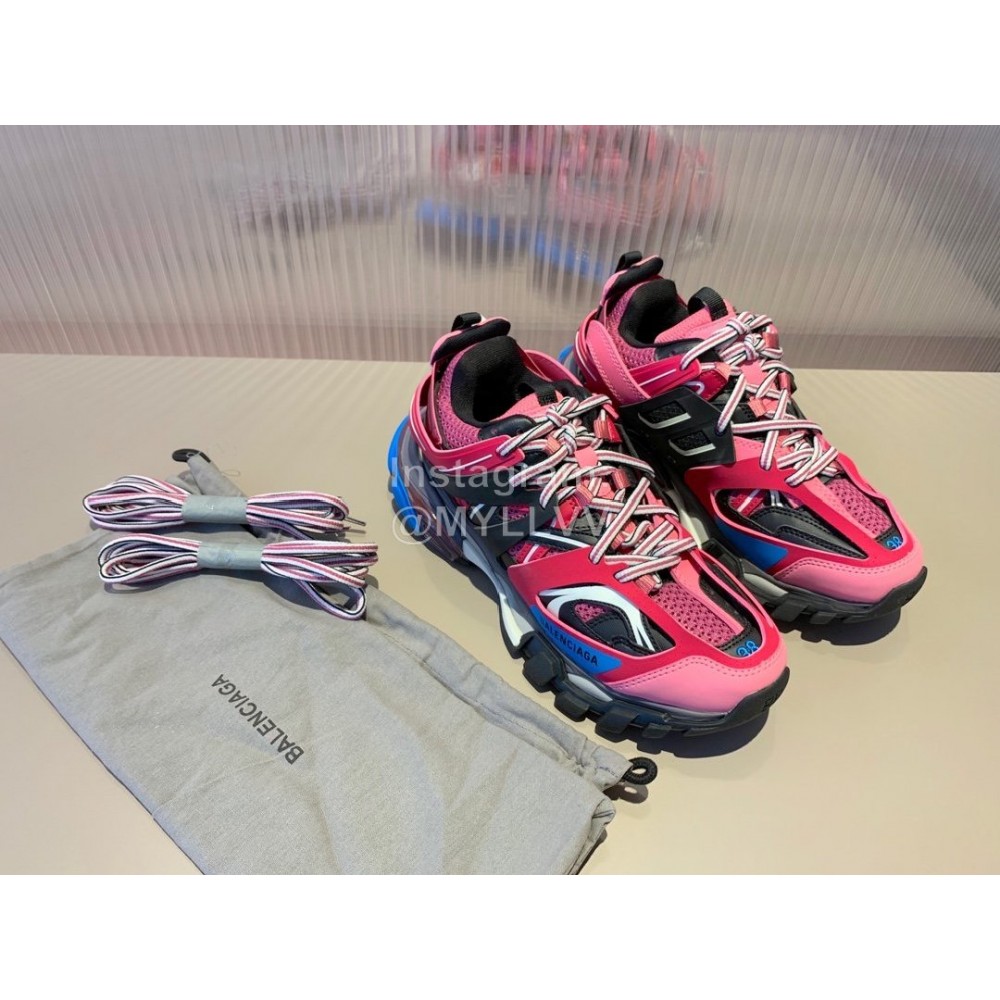 Balenciaga Triples New Thick Soles Sneakers For Men And Women Pink