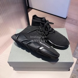 Balenciaga Fashion Black Lace Up Socks Shoes For Men And Women 