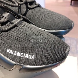 Balenciaga Fashion Black Lace Up Socks Shoes For Men And Women 