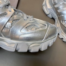 Balenciaga Track3.0 Lace Up Sneakers For Men And Women Silver
