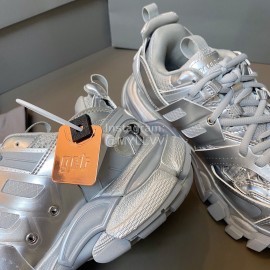 Balenciaga Track3.0 Lace Up Sneakers For Men And Women Silver