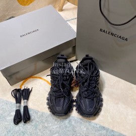 Balenciaga Track3.0 Lace Up Sneakers Black For Men And Women