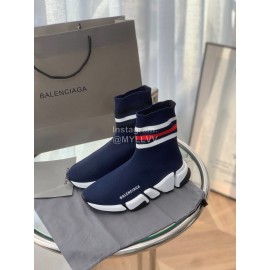 Balenciaga Fashion High Top Sock Shoes For Men And Women Navy