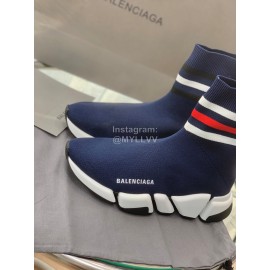 Balenciaga Fashion High Top Sock Shoes For Men And Women Navy
