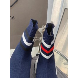 Balenciaga Fashion High Top Sock Shoes For Men And Women Navy