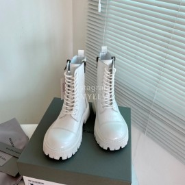 Balenciaga Autumn Winter New Leather Martin Boots For Women White