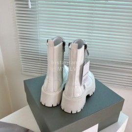 Balenciaga Autumn Winter New Leather Martin Boots For Women White