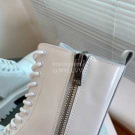 Balenciaga Autumn Winter New Leather Martin Boots For Women White
