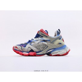 Balenciaga Fashion Lace Up Sneakers Gray For Men And Women