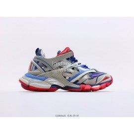 Balenciaga Fashion Lace Up Sneakers Gray For Men And Women