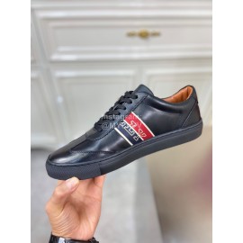 Bally New Calfskin Webbing Casual Sneakers For Men Black