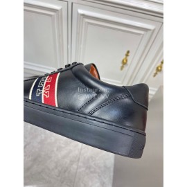 Bally New Calfskin Webbing Casual Sneakers For Men Black