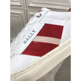 Bally New Calfskin Webbing Casual Sneakers For Men White