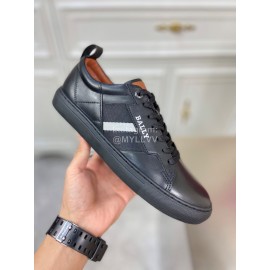 Bally Fashion Calfskin Webbing Black Casual Sneakers For Men 