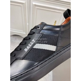Bally Fashion Calfskin Webbing Black Casual Sneakers For Men 
