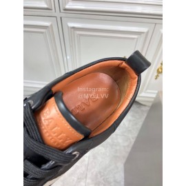 Bally Fashion Calfskin Webbing Black Casual Sneakers For Men 