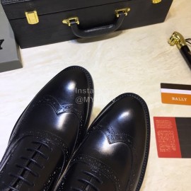 Bally Calfskin Lace Up Shoes For Men Black