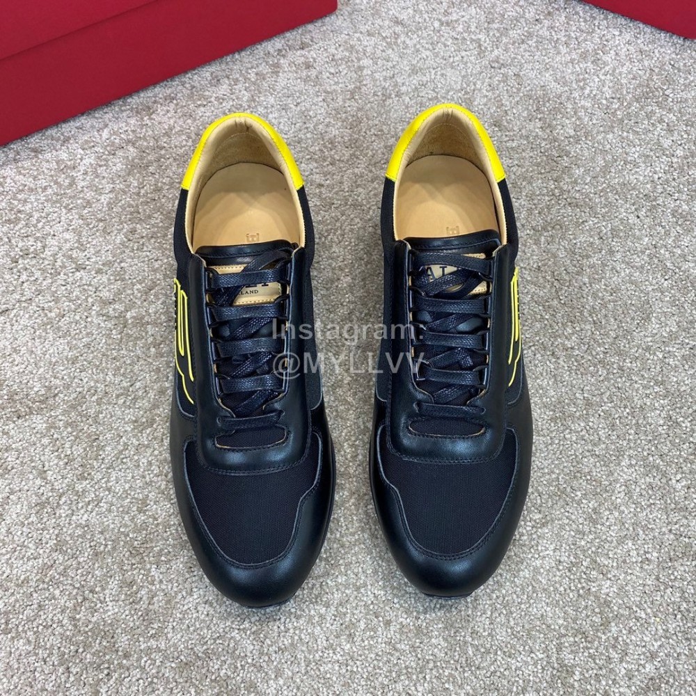 Bally New Calfskin Mesh Black Casual Sneakers For Men 