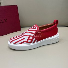 Bally New Cowhide Casual Sneakers For Men Red