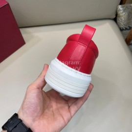 Bally New Cowhide Casual Sneakers For Men Red