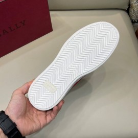 Bally New Cowhide Casual Sneakers For Men Red