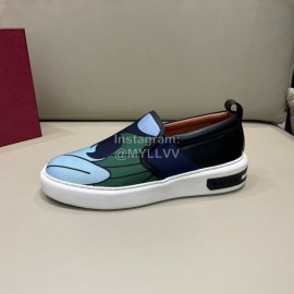 Bally New Printed Cowhide Casual Sneakers For Men Blue