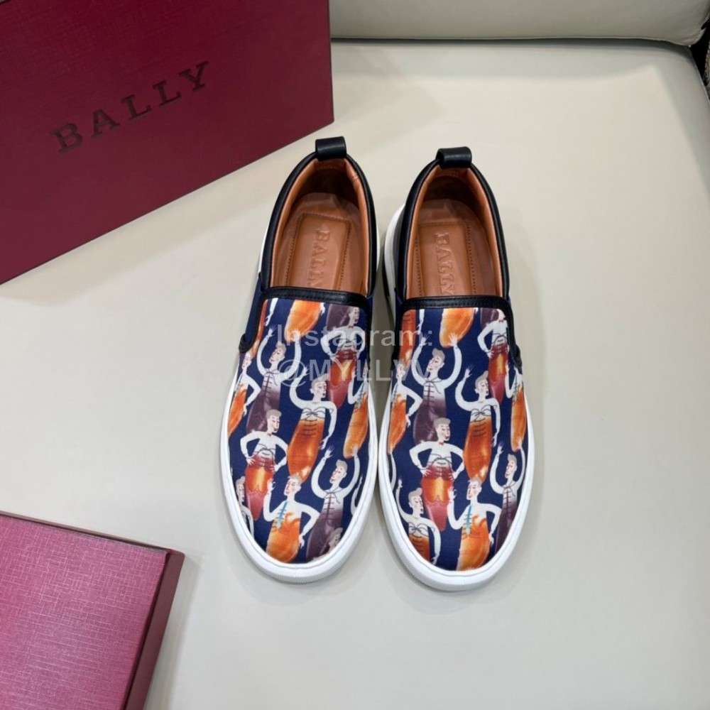 Bally New Printed Cowhide Casual Sneakers For Men Brown