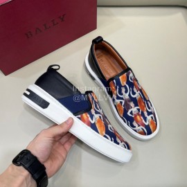 Bally New Printed Cowhide Casual Sneakers For Men Brown