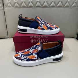 Bally New Printed Cowhide Casual Sneakers For Men Brown