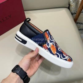 Bally New Printed Cowhide Casual Sneakers For Men Brown