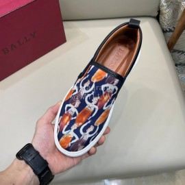 Bally New Printed Cowhide Casual Sneakers For Men Brown