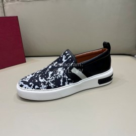 Bally New Printed Cowhide Casual Sneakers For Men Black