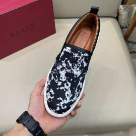 Bally New Printed Cowhide Casual Sneakers For Men Black