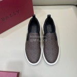 Bally New Printed Cowhide Casual Sneakers For Men Coffee
