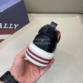 Bally Light Cowhide Lace Up Casual Sneakers For Men Black