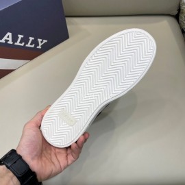 Bally Light Cowhide Lace Up Casual Sneakers For Men Navy