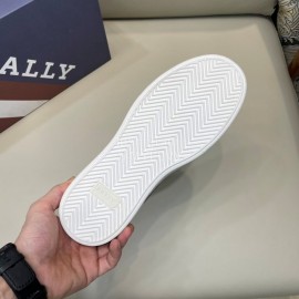 Bally Light Woven Cowhide Lace Up Casual Sneakers For Men Red