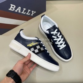 Bally Fashion Plaid Cowhide Lace Up Casual Sneakers For Men 