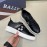Bally Fashion Plaid Cowhide Lace Up Casual Sneakers For Men Black