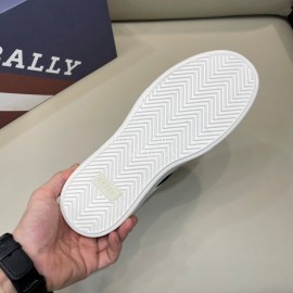 Bally Light Cowhide Mesh Lace Up Casual Sneakers For Men White