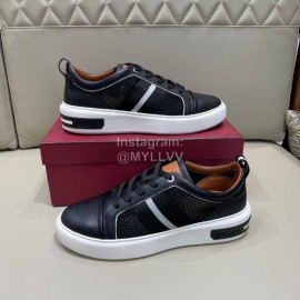 Bally Light Cowhide Mesh Lace Up Casual Sneakers For Men Black