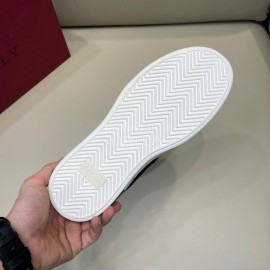 Bally Light Cowhide Mesh Lace Up Casual Sneakers For Men Black